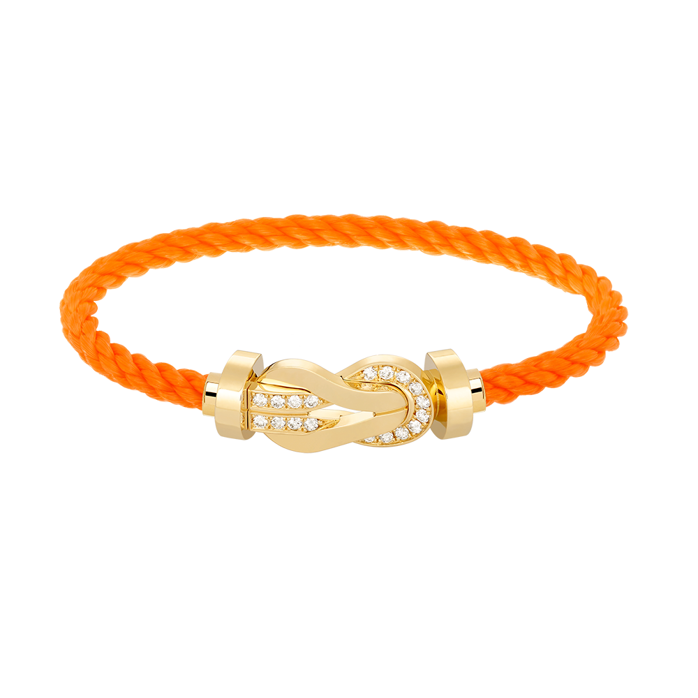 [vivabelle]CHANCE LARGE 8 FIGURE BUCKLE HALF DIAMOND BRACELET GOLD