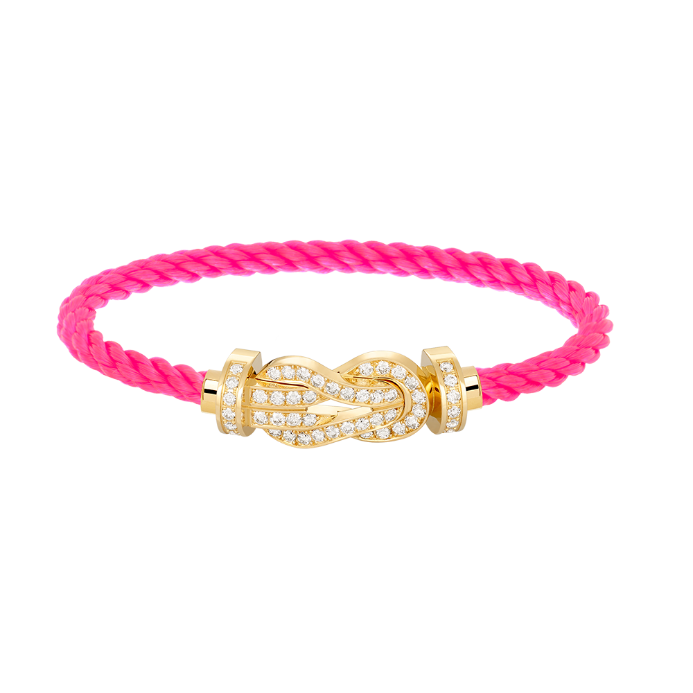 [vivabelle]CHANCE LARGE 8 FIGURE BUCKLE FULLDIAMOND BRACELET GOLD