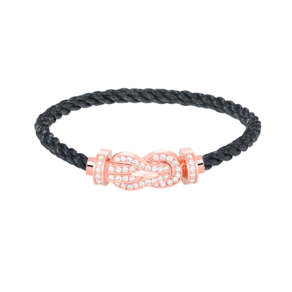 [vivabelle]CHANCE LARGE 8 FIGURE BUCKLE FULL DIAMOND BRACELET ROSE GOLD