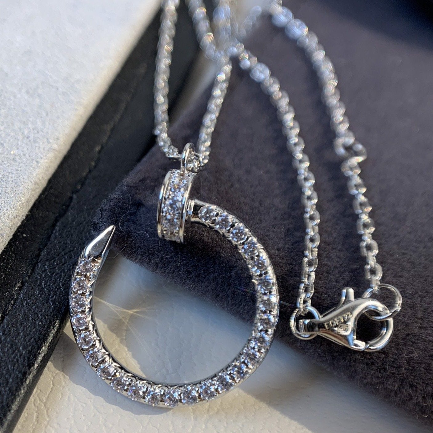 [vivabelle]JUSTE NECKLACE SILVER DIAMONDS