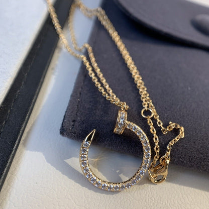 [vivabelle]JUSTE NECKLACE PINK GOLD DIAMONDS