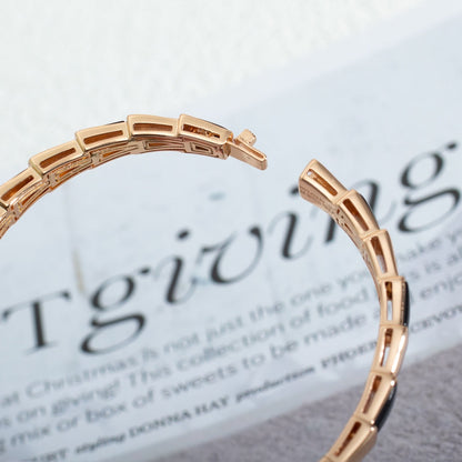 [vivabelle]SERPENTI BRACELET PINK GOLD ONYX