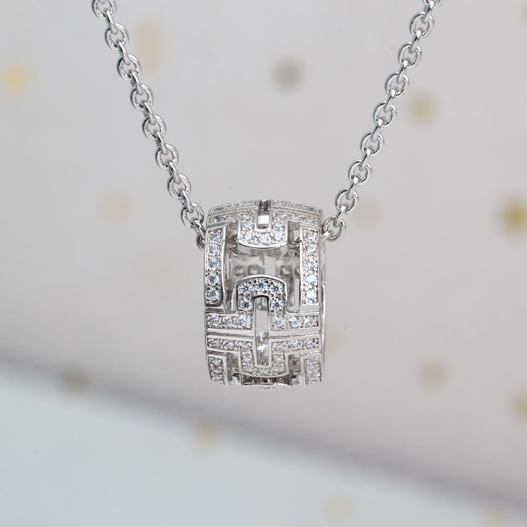 [vivabelle]PARENTESI NECKLACE SILVER DIAMOND