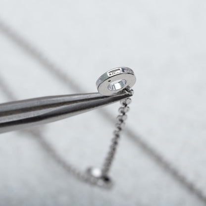 [vivabelle]PARENTESI NECKLACE SILVER DIAMOND