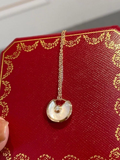 [vivabelle]AMULETTE ROSE GOLD MOP NECKLACE