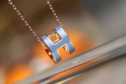 [vivabelle]POP H PEDANT PINK GOLD