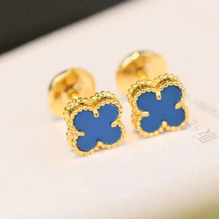 [vivabelle]CLOVER MINI 9.5MM TURQUOISE EARRINGS