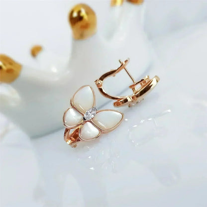 [vivabelle]BUTTERFLY MOP DIAMOND EARRINGS