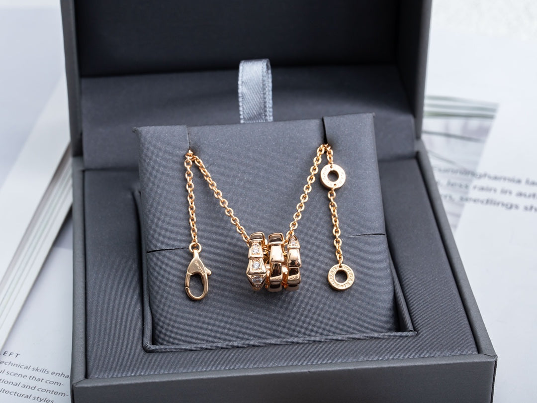 [vivabelle]SERPENTI PINK GOLD NECKLACE DIAMOND
