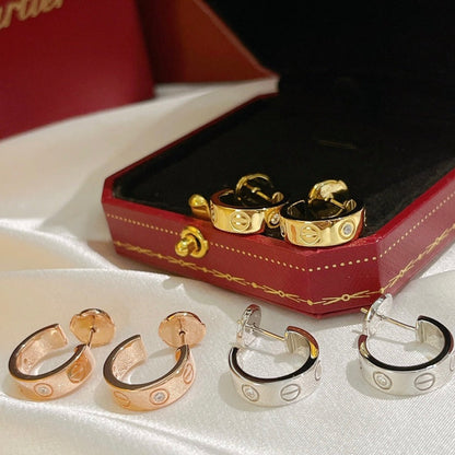 [vivabelle]LOVE EARRINGS 5.7MM 2 DIAMONDS