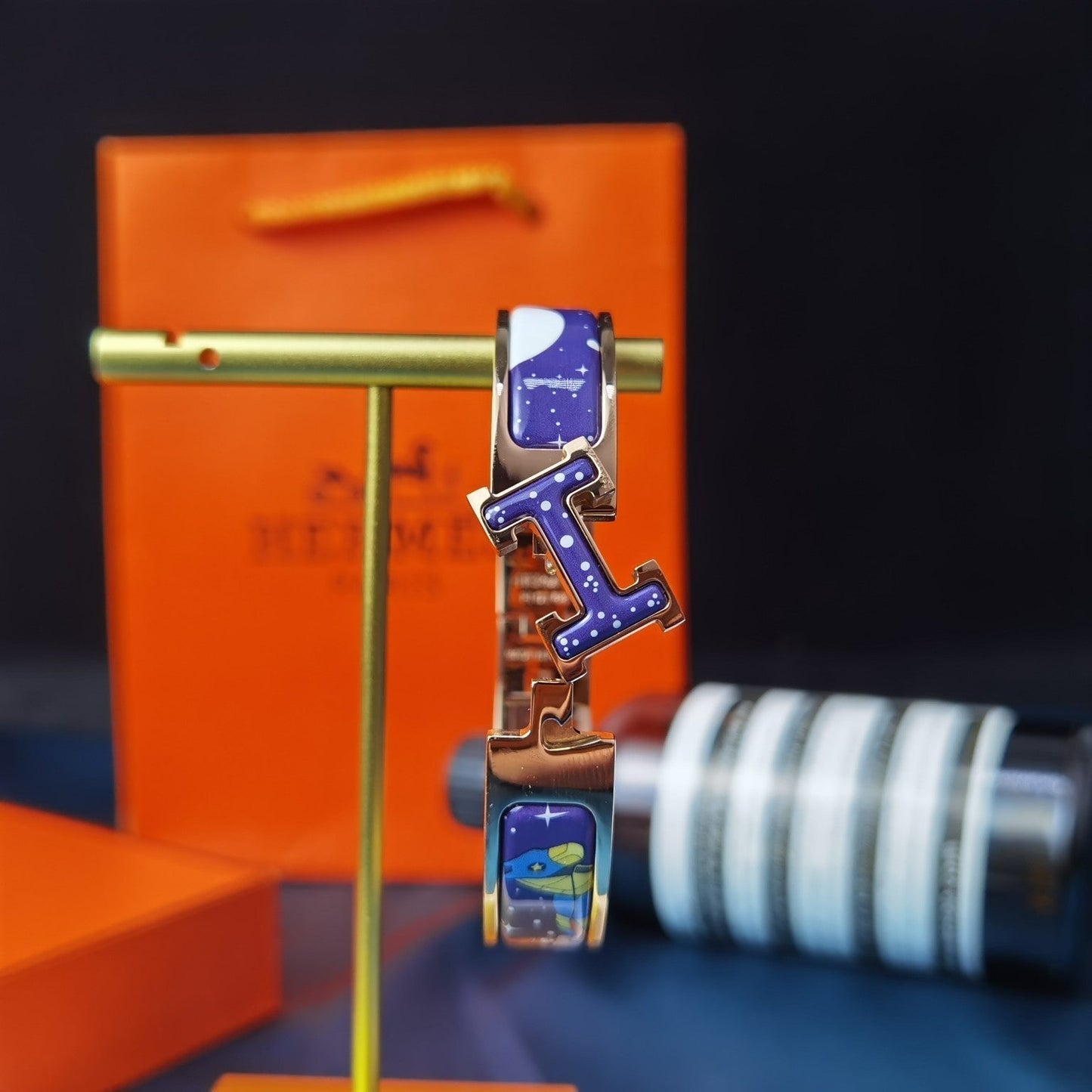 [vivabelle]H STAR AND MOON BRACELET 12MM