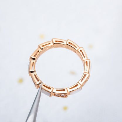 [vivabelle]SERPENTI RING PINK GOLD DIAMOND MOP 3MM