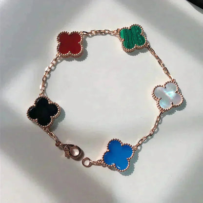 [vivabelle]CLOVER 5 MOTIFS MULTICOLOR  BRACELET