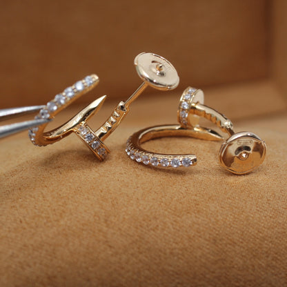 [vivabelle]JUSTE EARRINGS 12.75MM PINK GOLD DIAMOND