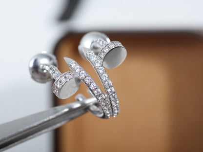 [vivabelle]JUSTE EARRINGS 12.75MM SILVER DIAMOND