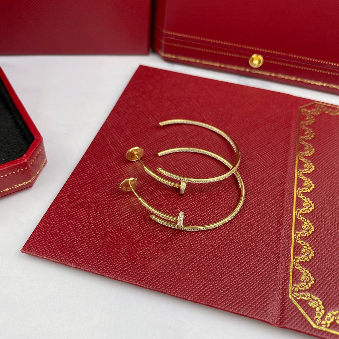 [vivabelle]JUSTE EARRINGS FULL DIAMONDS 1.8MM