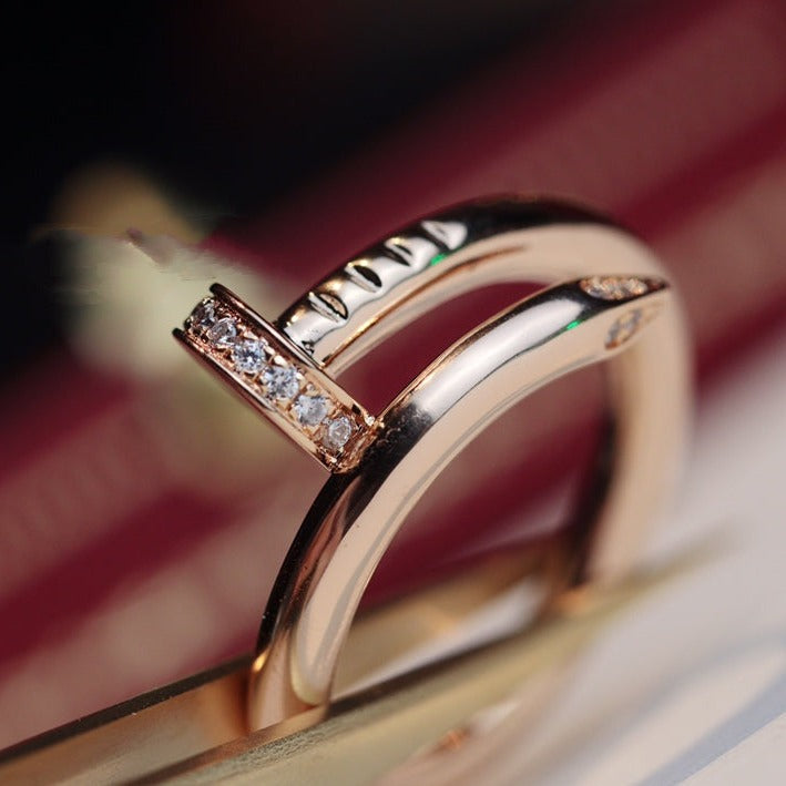 [vivabelle]JUSTE RING 2.65MM PINK GOLD DIAMOND