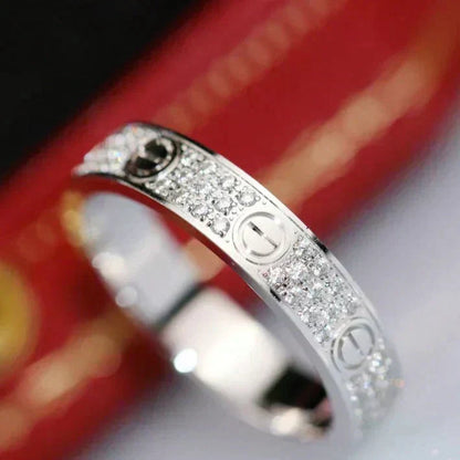 [vivabelle]LOVE RING 3.6MM DIAMOND PAVED