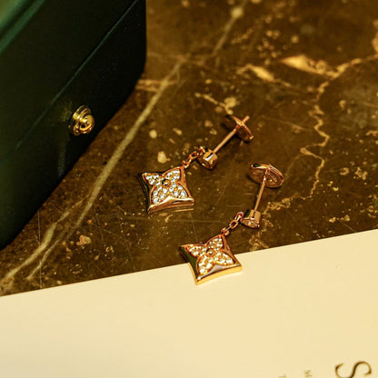 [vivabelle]STAR DIAMONDS EARRINGS GOLD