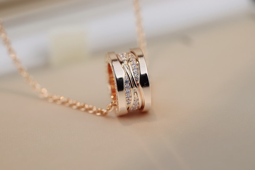 [vivabelle]ZERO 1 PINK GOLD DIAMOND NECKLACE