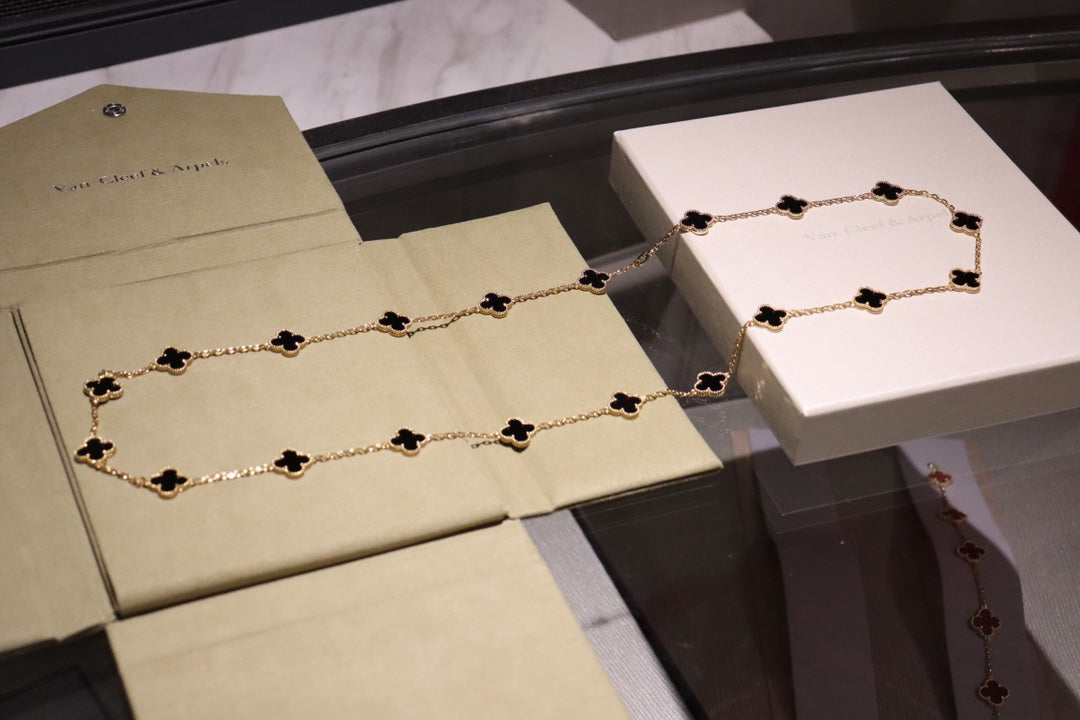 [vivabelle]CLOVER 20 MOTIFS ONYX ROSE GOLD