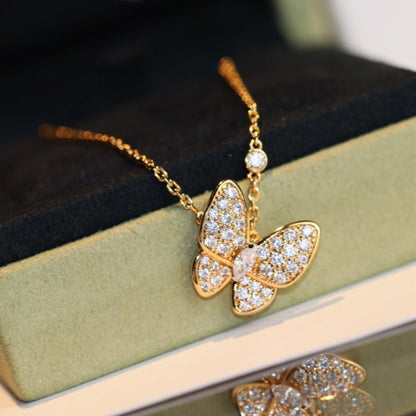 [vivabelle]BUTTERFLY DIAMOND NECKLACE