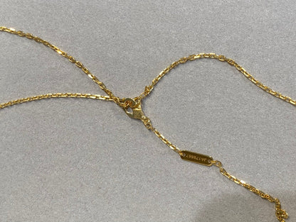 [vivabelle]CLOVER 25MM NECKLACE GOLD CARNELIAN