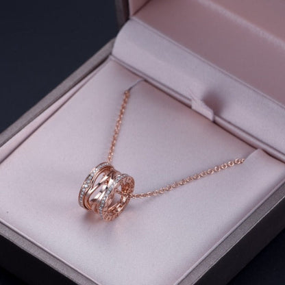 [vivabelle]ZERO 1 PINK GOLD DIAMOND OPEN NECKLACE