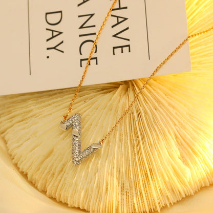 [vivabelle]VOLT SILVER DIAMOND PEDANT NECKLACE