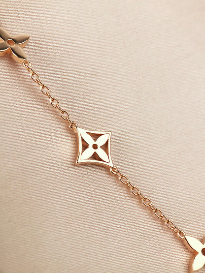 [vivabelle]STAR AND SUN 7 MOTIFS GOLD BRACELET