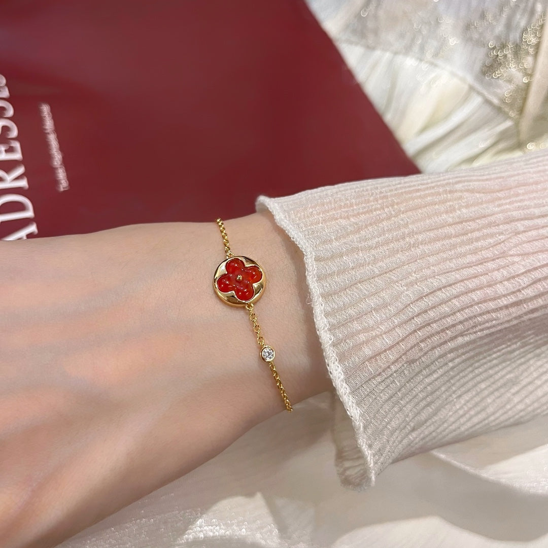 [vivabelle]SUN PEDANT CARNELIAN BRACELET