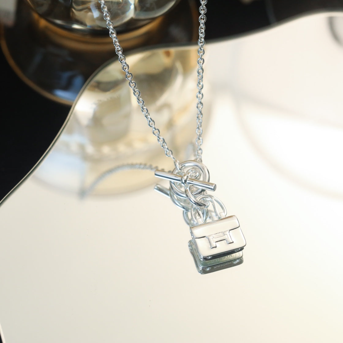 [vivabelle]POP H PEDANT SILVER NECKLACE