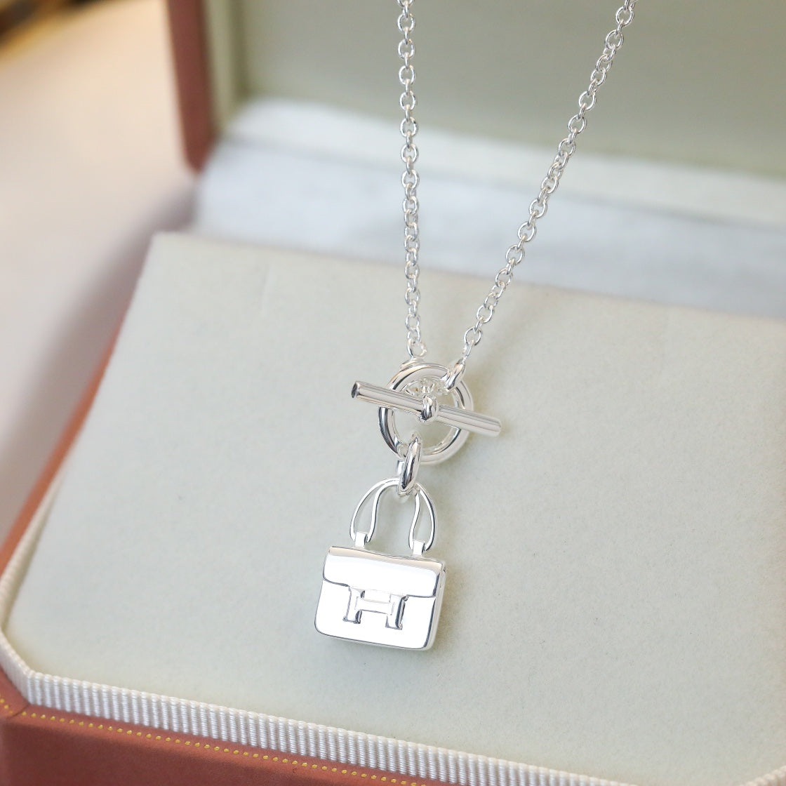 [vivabelle]POP H PEDANT SILVER NECKLACE