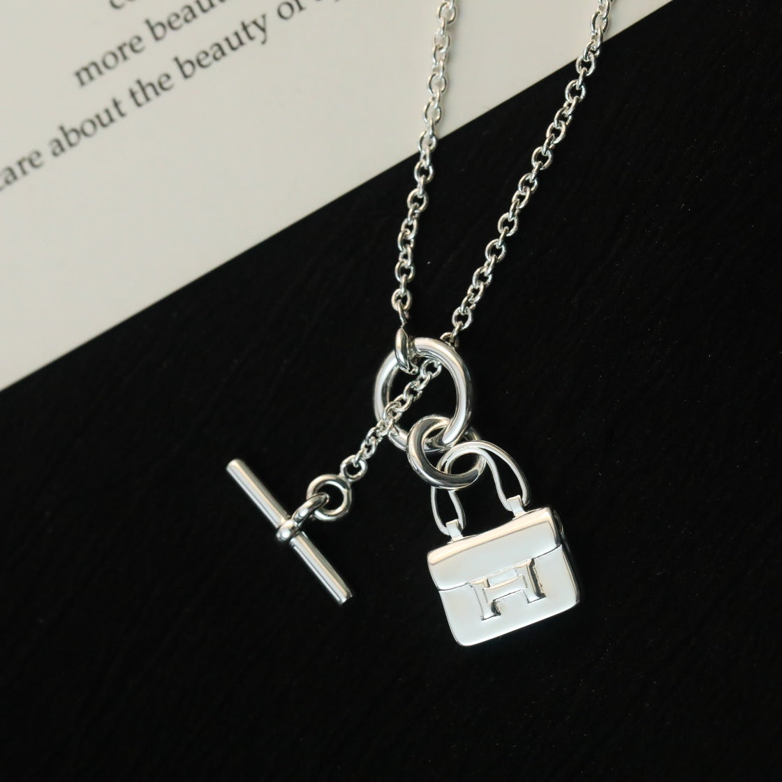 [vivabelle]POP H PEDANT SILVER NECKLACE