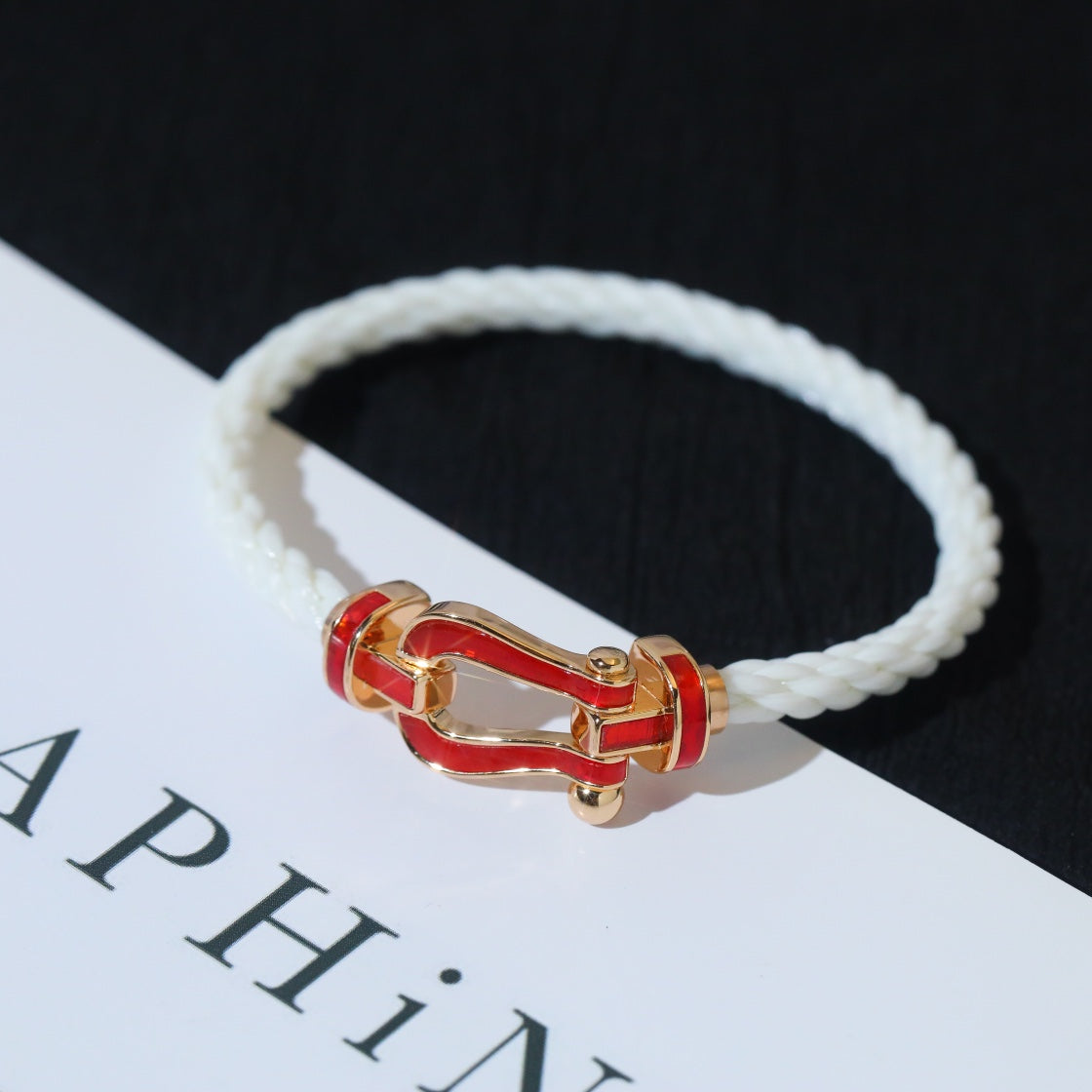 [vivabelle]FORCE 10 WHITE TEXTILE DIAMOND PAVED