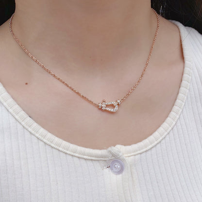 [vivabelle]FORCE 10 PINK GOLD DIAMOND NECKLACE