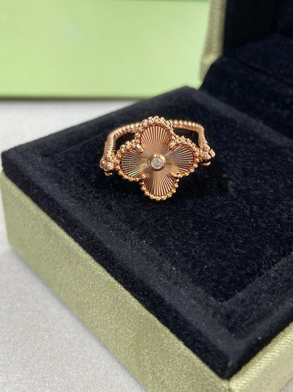 [vivabelle]CLOVER RIVERSIBLE ROSE GOLD RING