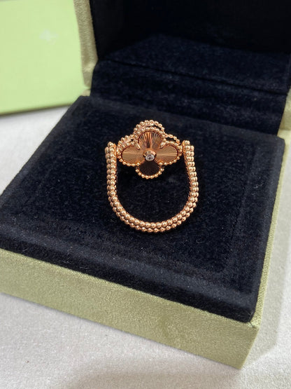 [vivabelle]CLOVER RIVERSIBLE ROSE GOLD RING