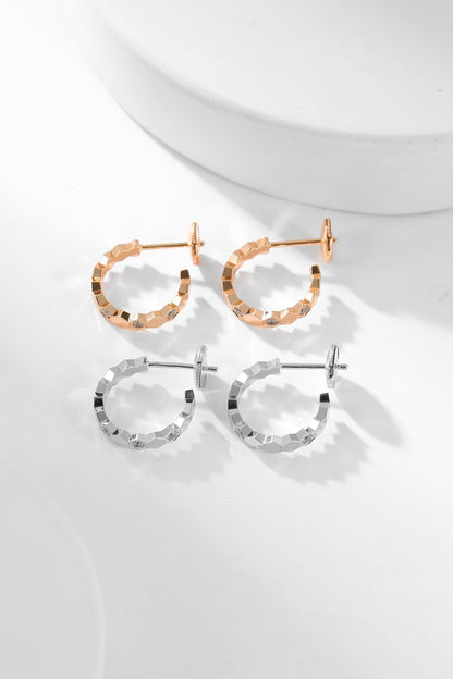 [vivabelle]BEE LOVE DIAMOND HOOP EARRINGS
