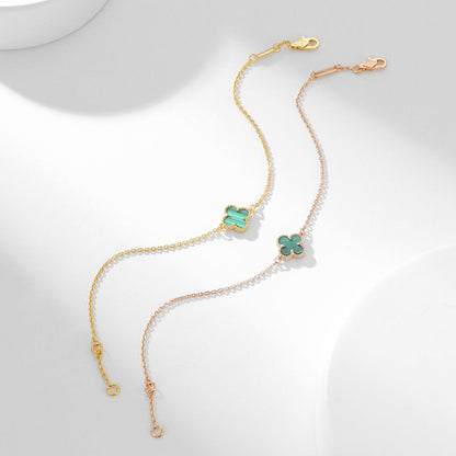 [vivabelle]CLOVER BRACELET MALACHITE 1 MOTIF