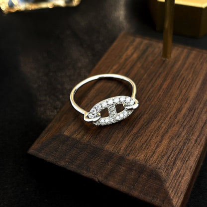 [vivabelle]RONDE SMALL SILVER DIAMOND RING