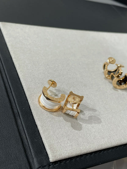 [vivabelle]ZERO 1 PINK GOLD CERAMIC EARRINGS