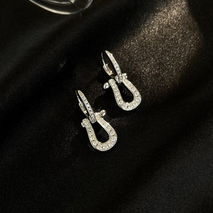 [vivabelle]FORCE 10 FULL DIAMOND DROP EARRINGS MEDIUM MODEL