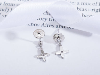[vivabelle]VIDYLLE SILVER DIAMOND MINI DROP EARRINGS