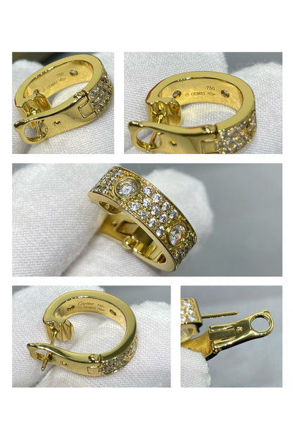 [vivabelle]LOVE 5.5MM DIAMOND PAVED EARRINGS