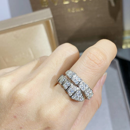 [vivabelle]SERPENTI RING SILVER DIAMOND PAVED