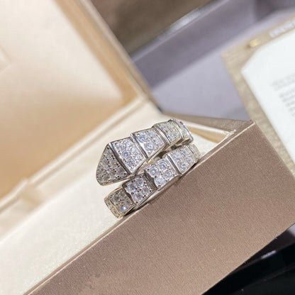 [vivabelle]SERPENTI RING SILVER DIAMOND PAVED