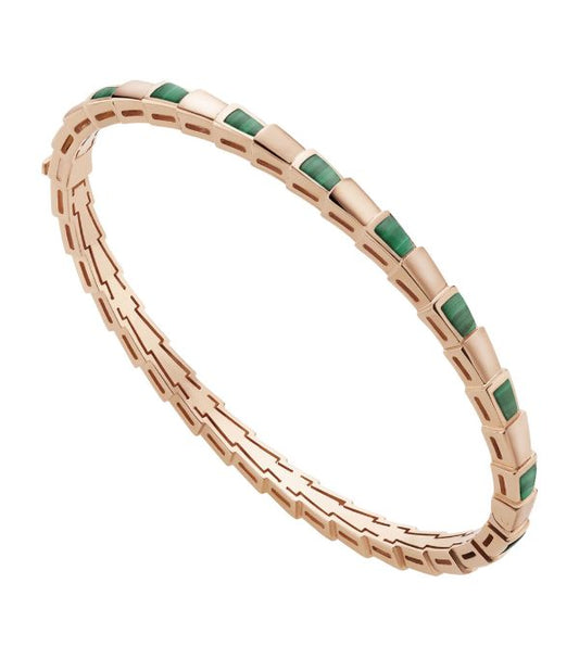 [vivabelle]SERPENTI BRACELET PINK GOLD MALACHITE