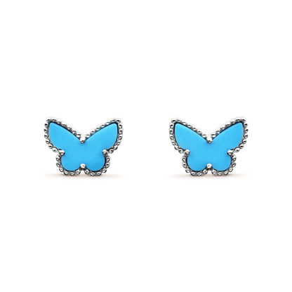 [vivabelle]BUTTERFLY TURQUOISE EARRINGS SILVER