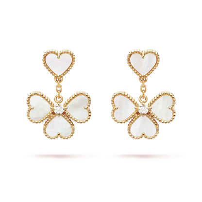 [vivabelle]CLOVER SWEET WHITE MOP EARRINGS